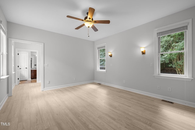 300 Oak Ridge Dr, Hillsborough, NC 27278 - spare room with light wood-style flooring and a ceiling fan