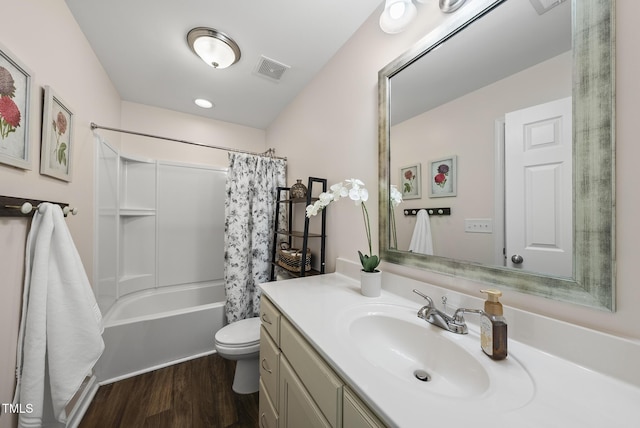 1625 Main Divide Dr, Wake Forest, NC 27587 - full bath featuring wood finished floors, vanity, and shower / bath combination with curtain