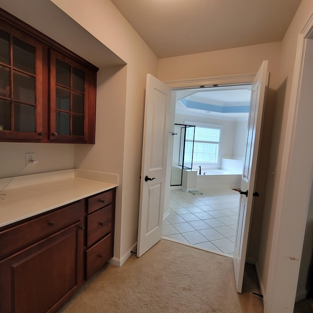 502 Willowmere Ct, Cary, NC 27513 - hall featuring light colored carpet and baseboards