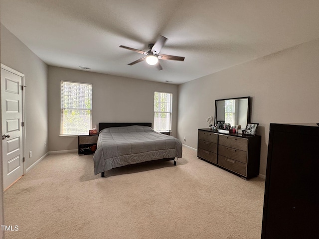 1005 Lathrop Ln, Apex, NC 27523 - bedroom with light carpet and ceiling fan