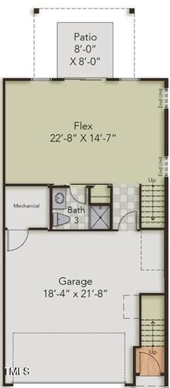 1005 Lathrop Ln, Apex, NC 27523 - view of home floor plan