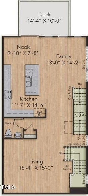 1005 Lathrop Ln, Apex, NC 27523 - view of property floor plan