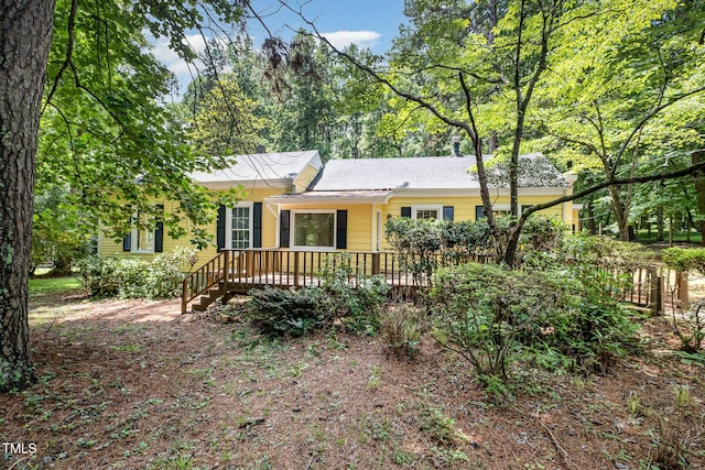 420 Lipscomb Grove Church Rd, Hillsborough, NC 27278 - view of front facade featuring a wooden deck