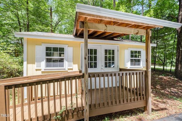 420 Lipscomb Grove Church Rd, Hillsborough, NC 27278 - wooden deck featuring french doors