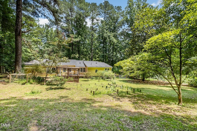 420 Lipscomb Grove Church Rd, Hillsborough, NC 27278 - view of green lawn featuring a deck
