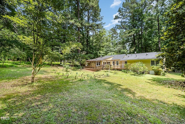 420 Lipscomb Grove Church Rd, Hillsborough, NC 27278 - view of green lawn featuring a deck