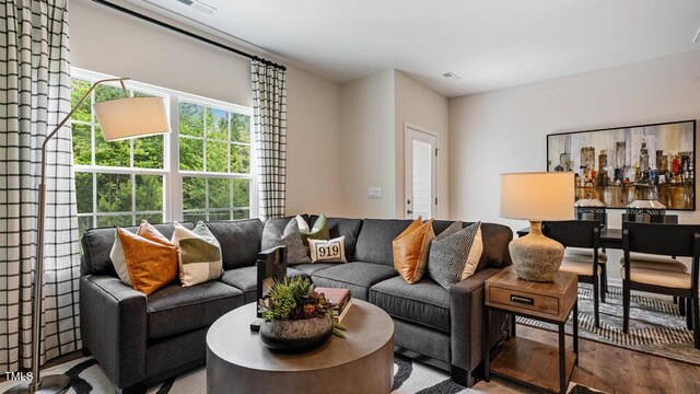 419 Belgian Red Way, Wake Forest, NC 27587 - living room featuring wood finished floors