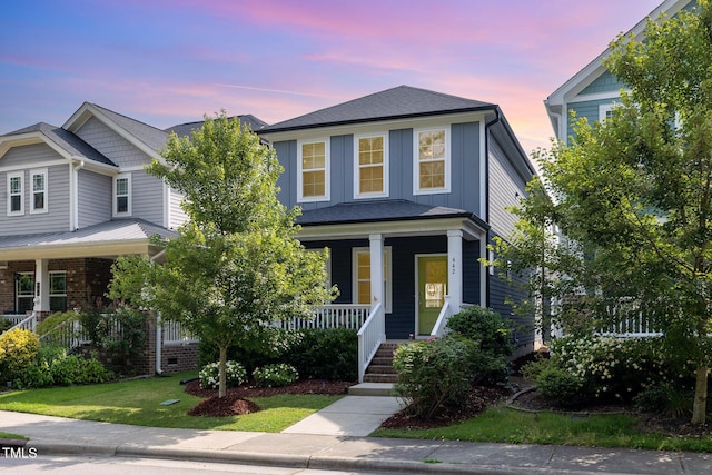 442 Granite Mill Blvd, Chapel Hill, NC 27516 - traditional style home featuring a porch and board and batten siding