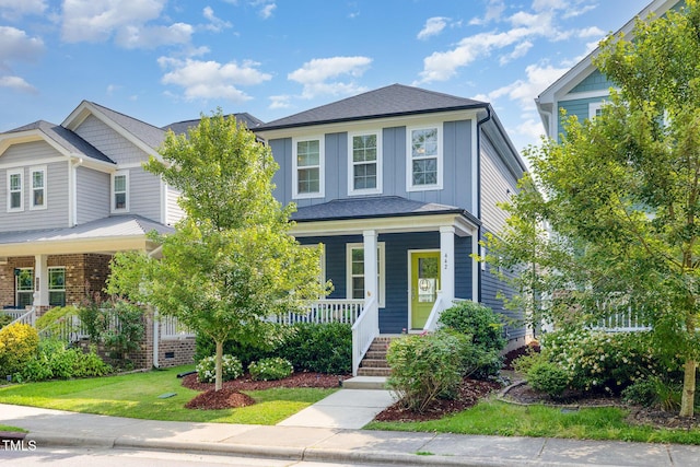 442 Granite Mill Blvd, Chapel Hill, NC 27516 - view of front of home featuring covered porch and board and batten siding