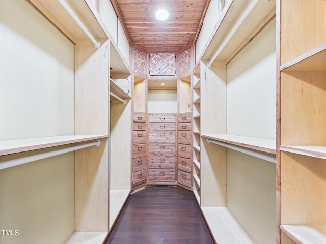7501 Montibillo Pkwy, Durham, NC 27713 - spacious closet featuring dark wood-style floors