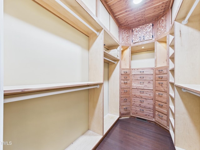 7501 Montibillo Pkwy, Durham, NC 27713 - spacious closet featuring dark wood-style floors