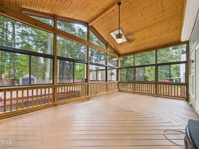 7501 Montibillo Pkwy, Durham, NC 27713 - unfurnished sunroom featuring lofted ceiling