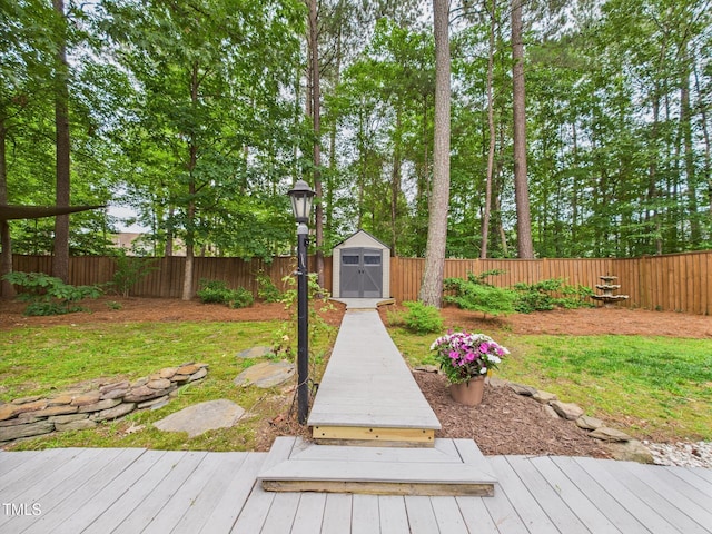 7501 Montibillo Pkwy, Durham, NC 27713 - fenced backyard with a shed and a deck
