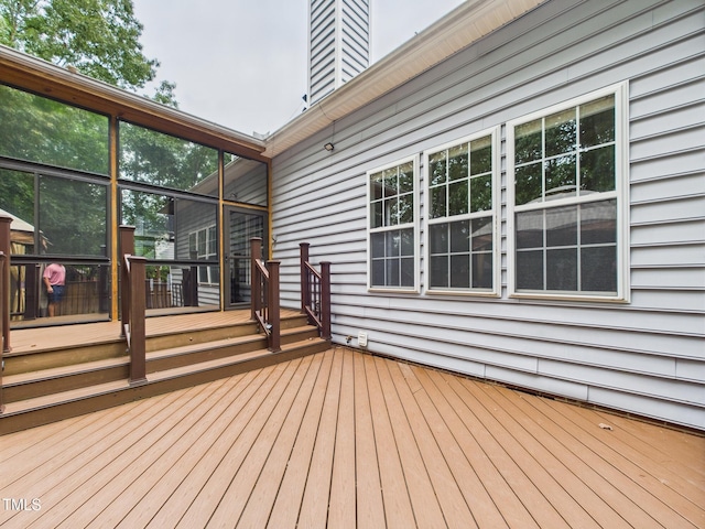 7501 Montibillo Pkwy, Durham, NC 27713 - view of wooden terrace