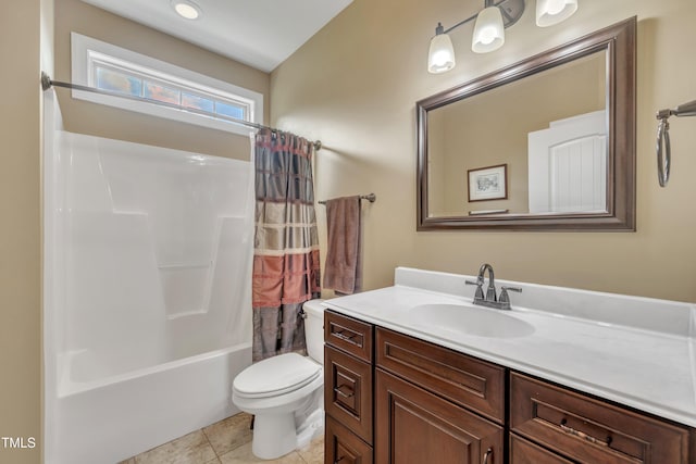 3728 Marwick Ct, Wendell, NC 27591 - full bath featuring vanity, shower / tub combo with curtain, and tile patterned flooring