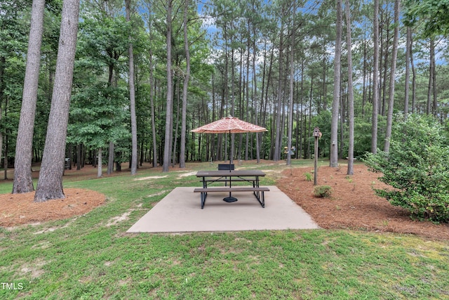 3728 Marwick Ct, Wendell, NC 27591 - surrounding community with a yard and a patio area
