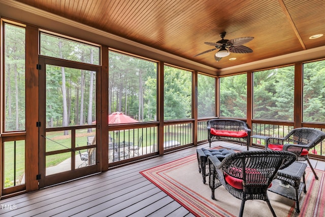3728 Marwick Ct, Wendell, NC 27591 - sunroom featuring a ceiling fan and healthy amount of natural light