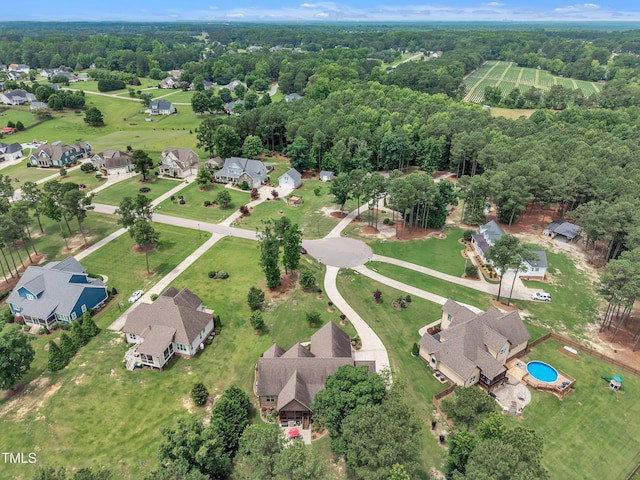 3728 Marwick Ct, Wendell, NC 27591 - aerial view of property's location featuring nearby suburban area and a forest