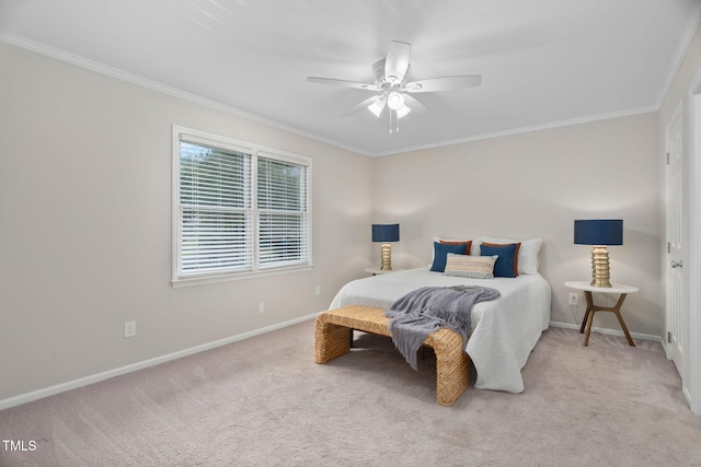 1563 Laureldale Dr, Raleigh, NC 27609 - carpeted bedroom featuring crown molding and ceiling fan