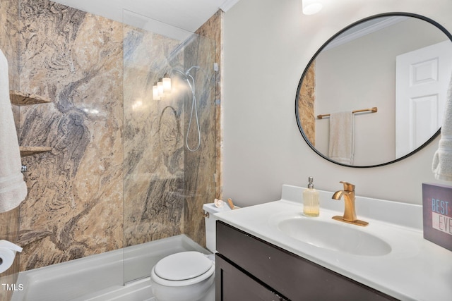1563 Laureldale Dr, Raleigh, NC 27609 - bathroom featuring vanity and walk in shower