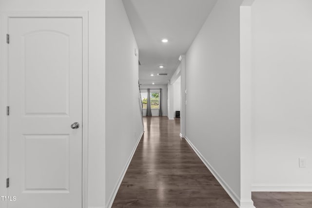 1414 Arena Ln, Fuquay Varina, NC 27526 - corridor featuring recessed lighting and dark wood-style floors