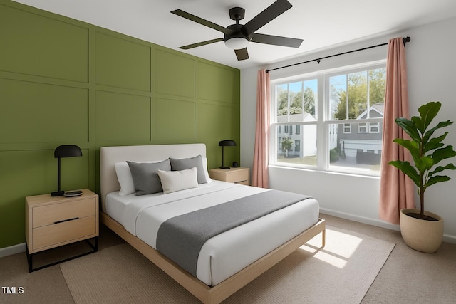 1414 Arena Ln, Fuquay Varina, NC 27526 - bedroom featuring light colored carpet and a ceiling fan