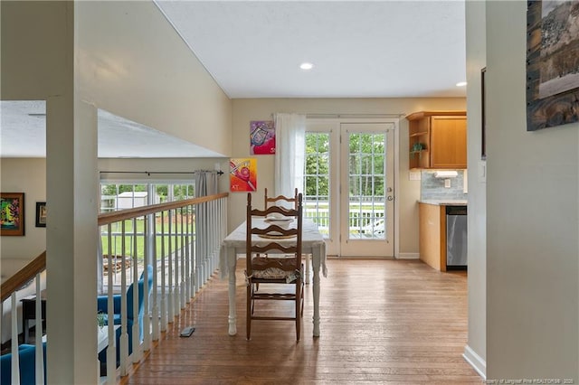 104 Somerset Dr, Raeford, NC 28376 - dining room with plenty of natural light, light wood-style flooring, and recessed lighting