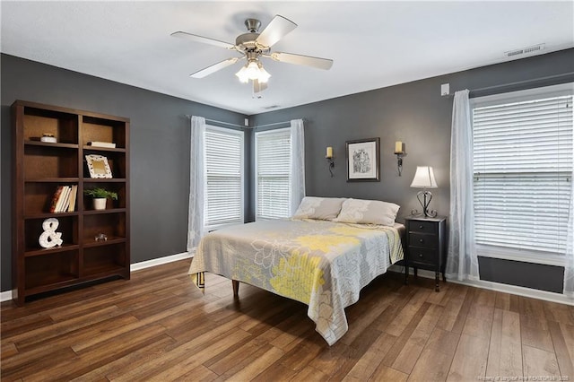 104 Somerset Dr, Raeford, NC 28376 - bedroom featuring wood finished floors and a ceiling fan