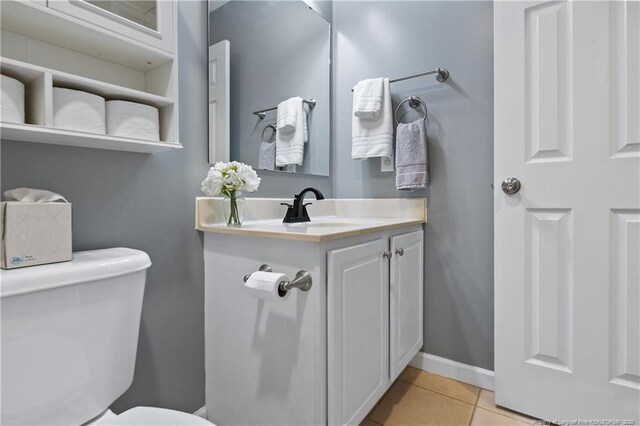 104 Somerset Dr, Raeford, NC 28376 - half bathroom with tile patterned flooring and vanity