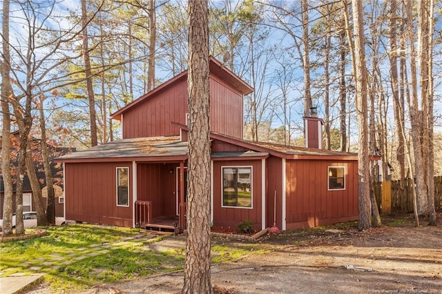329 Whipple Tree Ln, Fayetteville, NC 28314 - mid-century home featuring a chimney