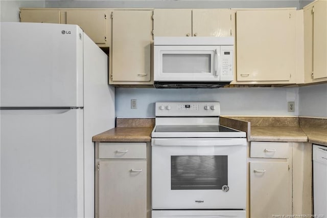 329 Whipple Tree Ln, Fayetteville, NC 28314 - kitchen with white appliances and cream cabinets