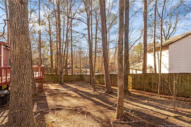 329 Whipple Tree Ln, Fayetteville, NC 28314 - fenced backyard with a deck