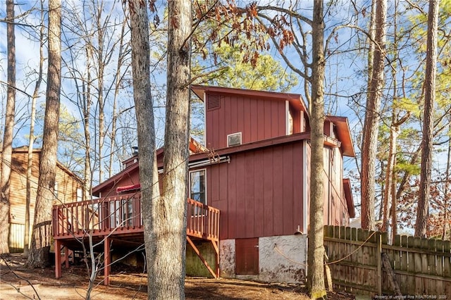 329 Whipple Tree Ln, Fayetteville, NC 28314 - view of side of home featuring a deck