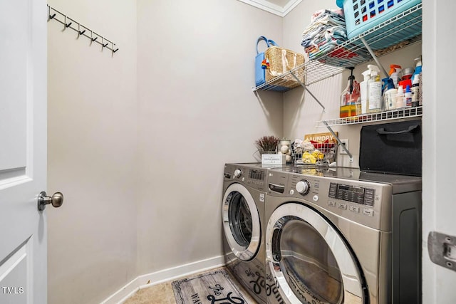 42 Juneberry Dr, Chapel Hill, NC 27516 - laundry room featuring washer and clothes dryer and baseboards