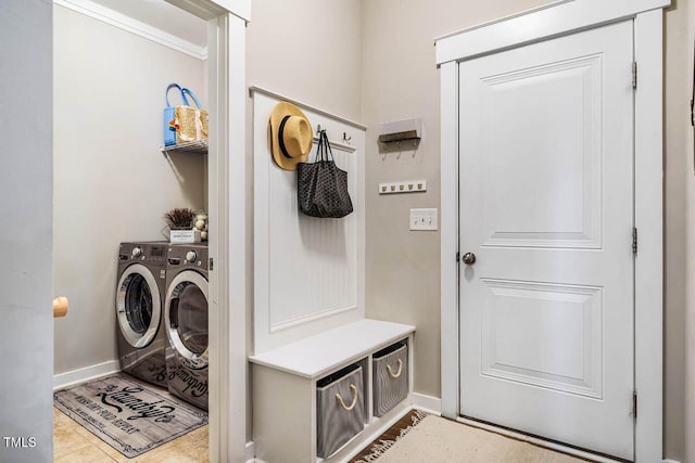 42 Juneberry Dr, Chapel Hill, NC 27516 - laundry area featuring washer and dryer and baseboards