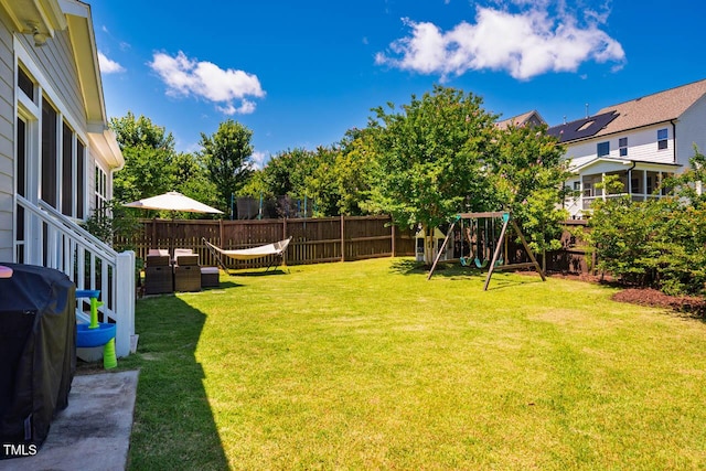 42 Juneberry Dr, Chapel Hill, NC 27516 - fenced backyard with a playground