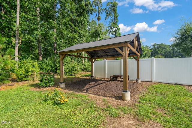 5107 Overhill St, Raleigh, NC 27603 - view of yard featuring a gazebo and a detached carport