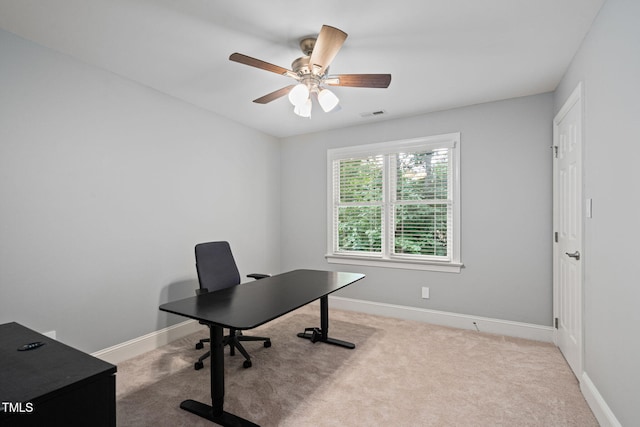 202 Stoneleigh Dr, Cary, NC 27511 - office space featuring a ceiling fan and carpet flooring
