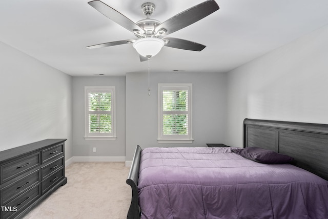 202 Stoneleigh Dr, Cary, NC 27511 - bedroom featuring light colored carpet and ceiling fan