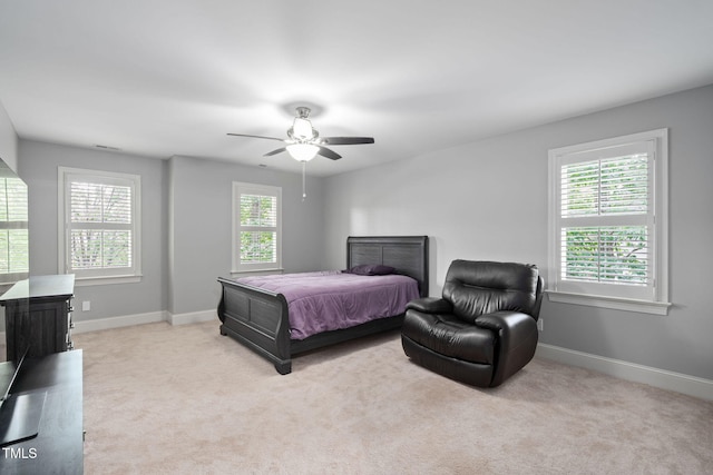 202 Stoneleigh Dr, Cary, NC 27511 - bedroom with light carpet and ceiling fan