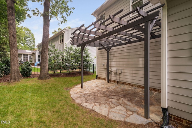 202 Stoneleigh Dr, Cary, NC 27511 - view of yard with a patio and a pergola