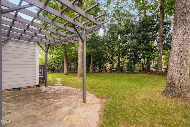202 Stoneleigh Dr, Cary, NC 27511 - view of yard with a pergola and a patio area