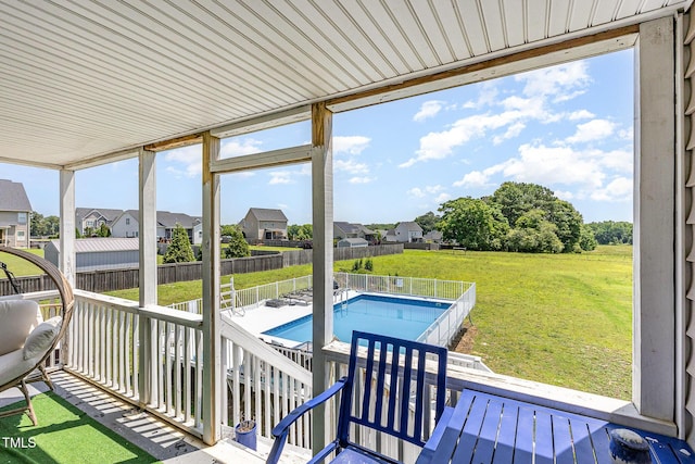 656 Atkins Rd, Fuquay Varina, NC 27526 - deck with a fenced backyard and a residential view
