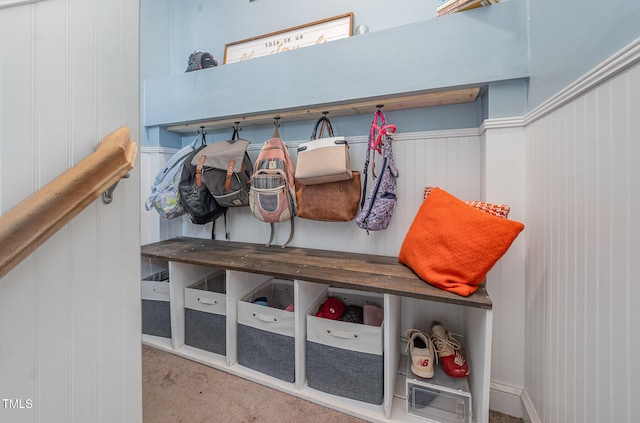 656 Atkins Rd, Fuquay Varina, NC 27526 - mudroom with carpet flooring