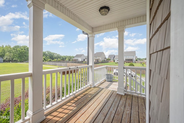 656 Atkins Rd, Fuquay Varina, NC 27526 - deck with a lawn and a residential view