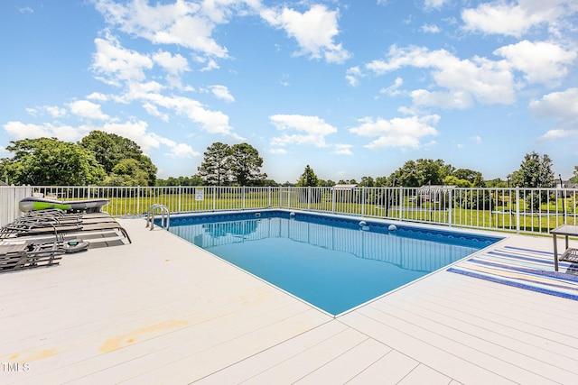 656 Atkins Rd, Fuquay Varina, NC 27526 - view of pool featuring a deck