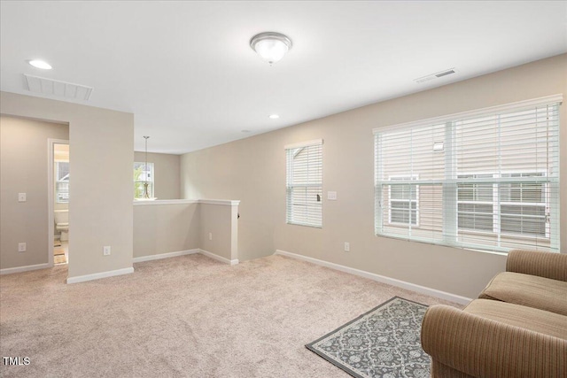 1416 Southpoint Trl, Durham, NC 27713 - sitting room with carpet and recessed lighting