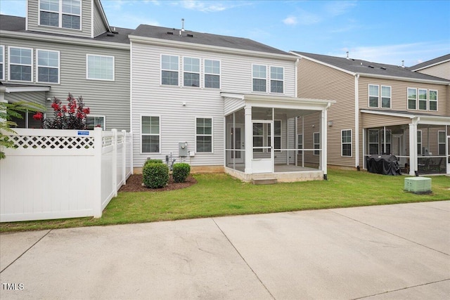1416 Southpoint Trl, Durham, NC 27713 - back of house with a sunroom