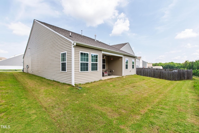 202 E Painted Way, Clayton, NC 27527 - rear view of house with a patio and ceiling fan