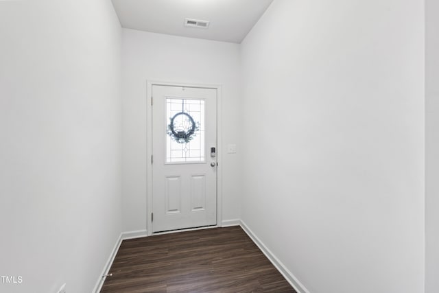 202 E Painted Way, Clayton, NC 27527 - entryway with baseboards and dark wood finished floors